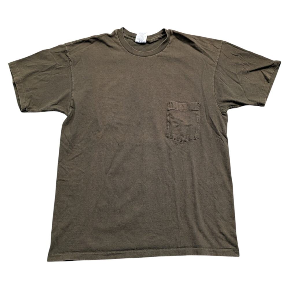 90s GAP Shortsleeve Solid Green Pocket T Shirt
